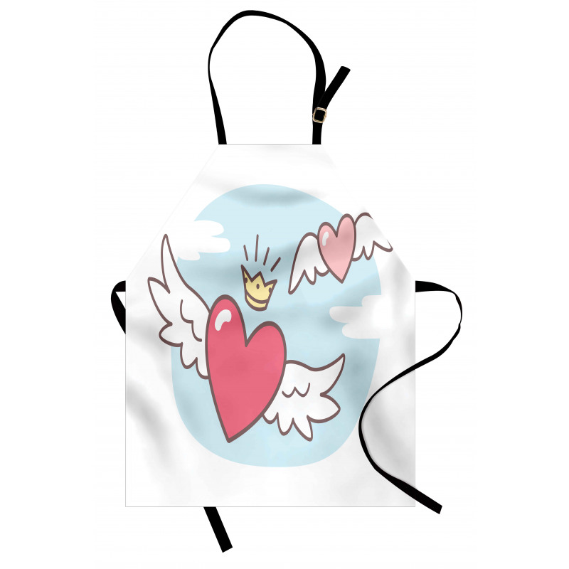 Flying Hearts and Crown Apron