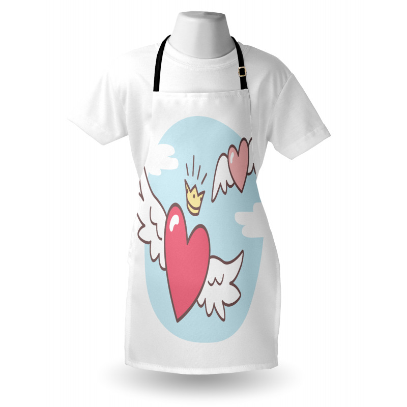 Flying Hearts and Crown Apron