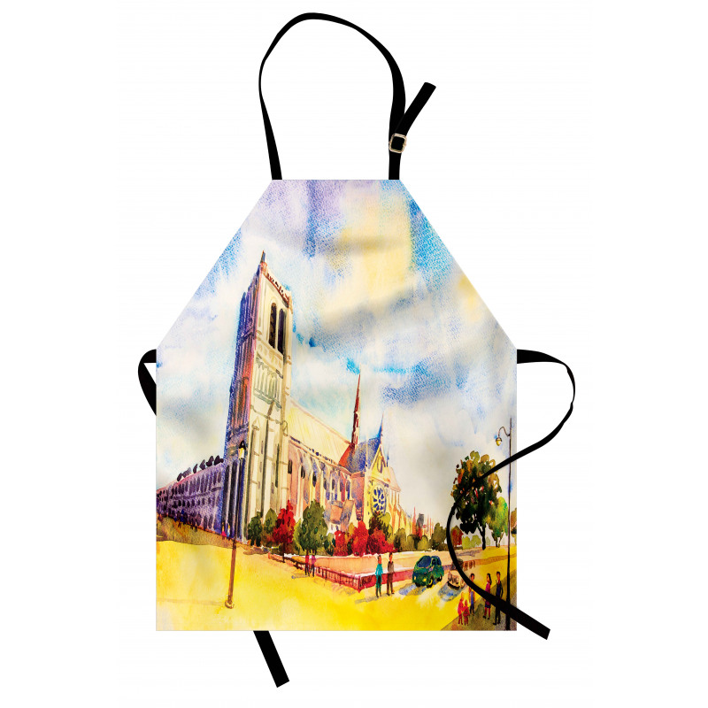 Watercolor Street View Apron