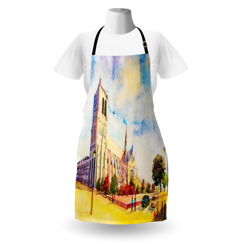 Watercolor Street View Apron