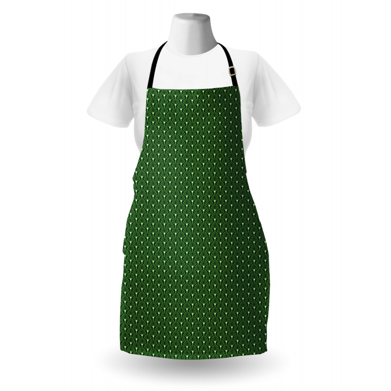 Foliage Pattern with Dots Apron