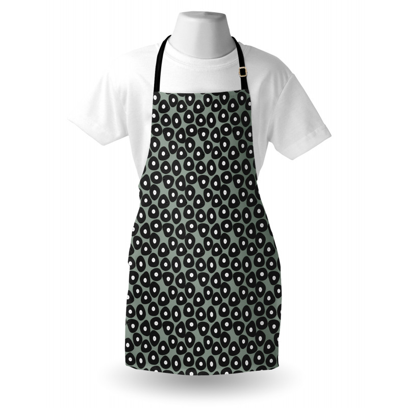 Old Vinyl Disc Themed Motifs Apron