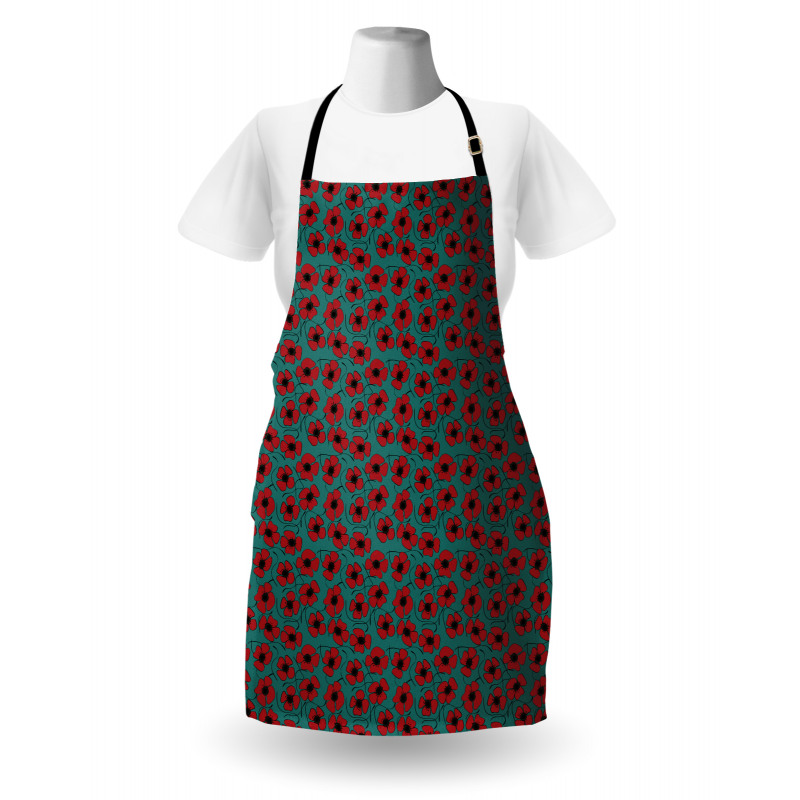 Swirls on Teal Background Apron