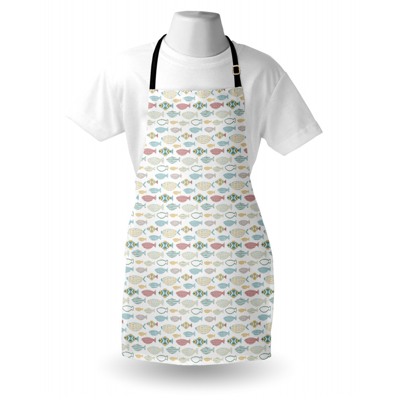 Geometric Style Sea Creatures Apron