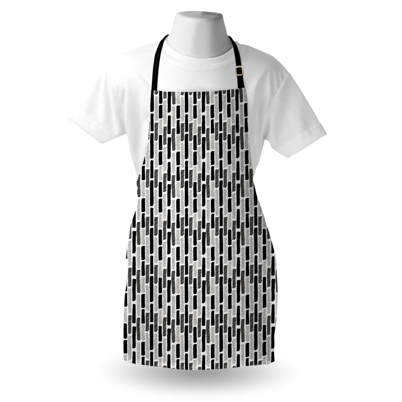 Brush Mark Effect Stripes Apron