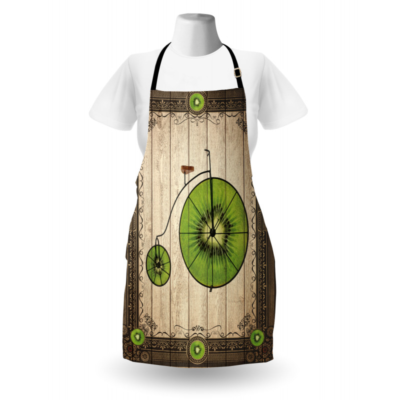 Retro Bike with Fruit Wheels Apron