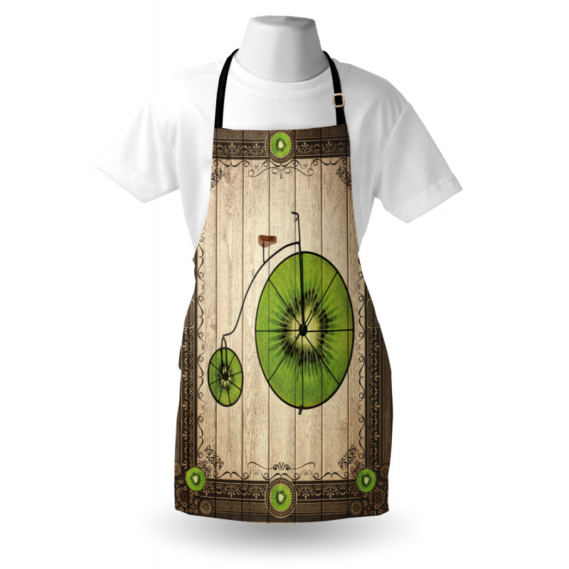 Retro Bike with Fruit Wheels Apron