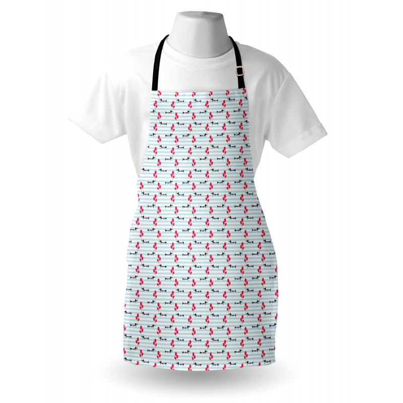 Dog Holding Balloons Fun Apron