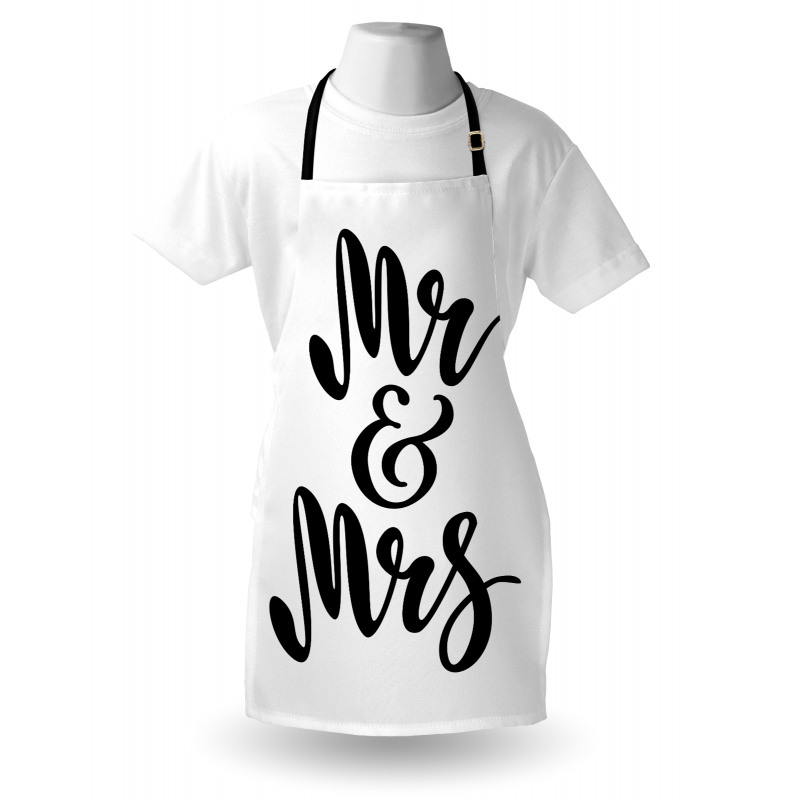 Hand Lettering Pattern Apron