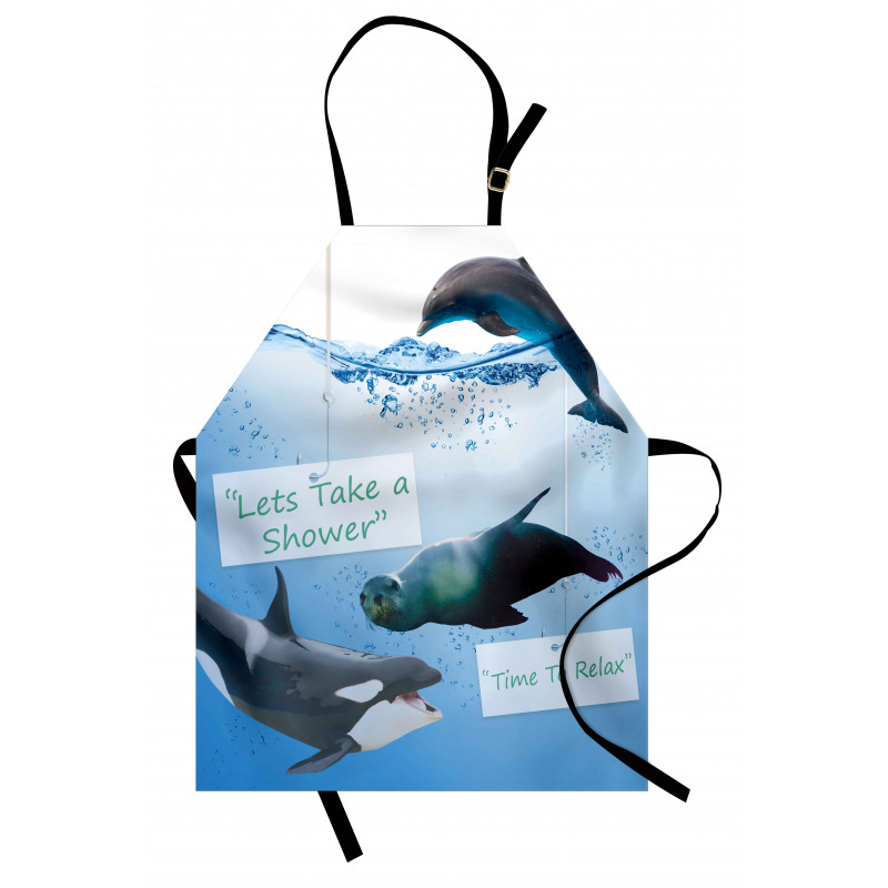 Whale Dolphin and Seal Sea Apron