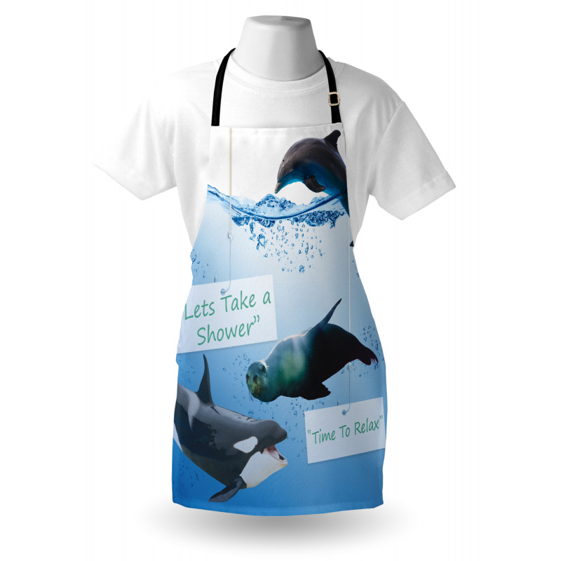Whale Dolphin and Seal Sea Apron