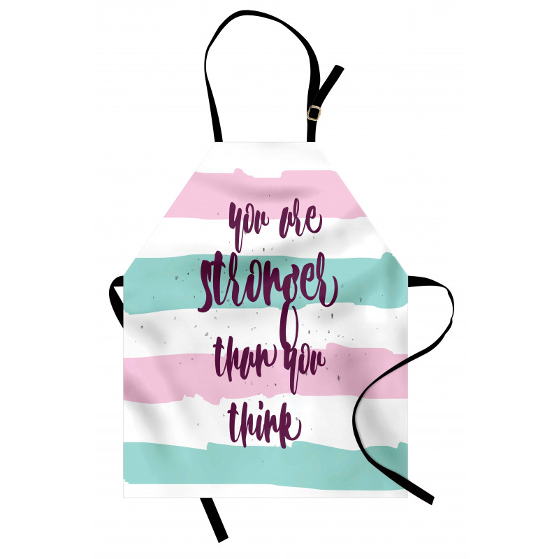 Watercolor Stripes Typography Apron