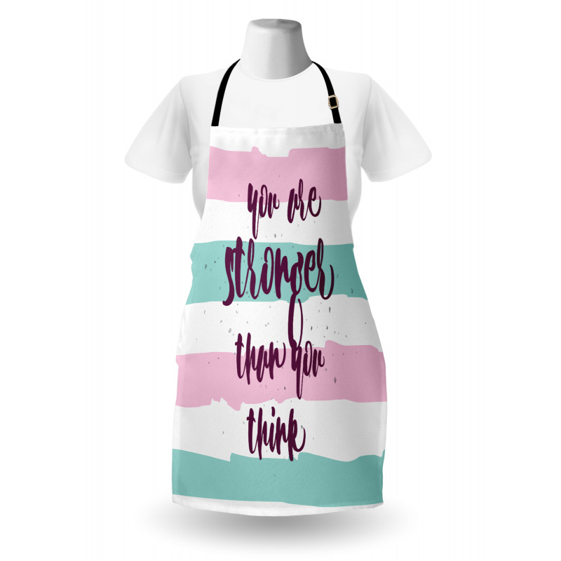 Watercolor Stripes Typography Apron