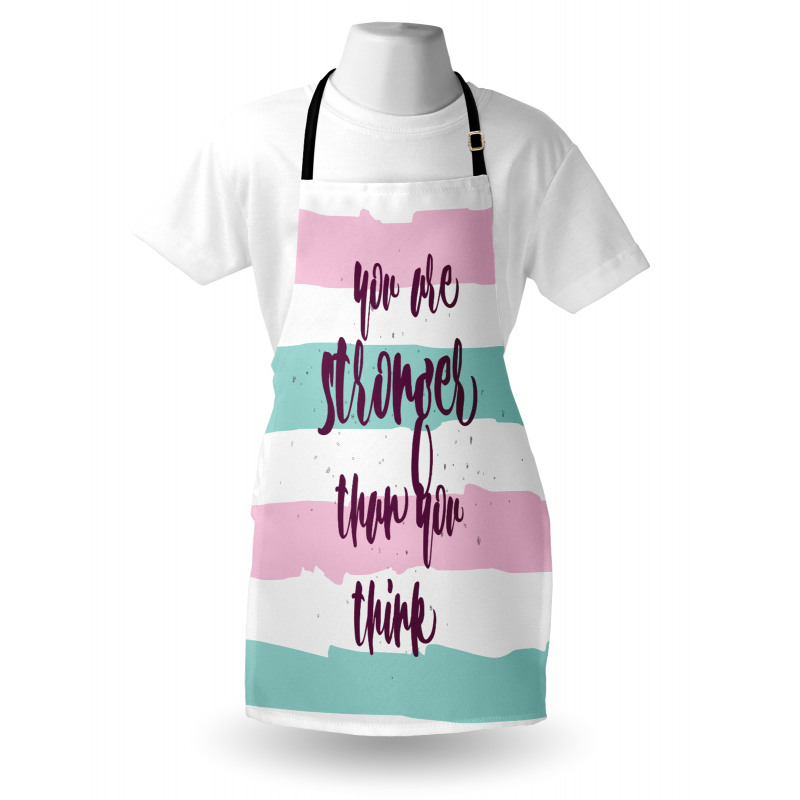 Watercolor Stripes Typography Apron