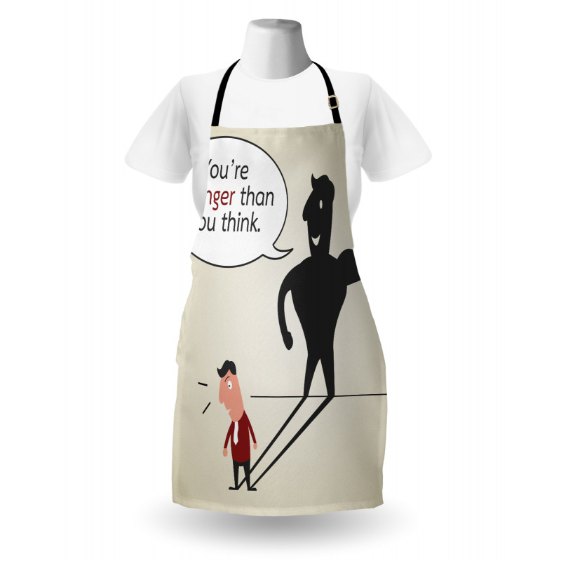 Shadow of a Man Comic Style Apron