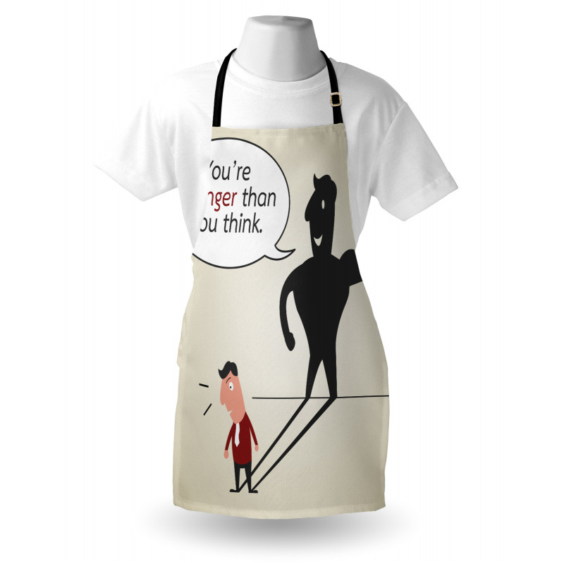 Shadow of a Man Comic Style Apron