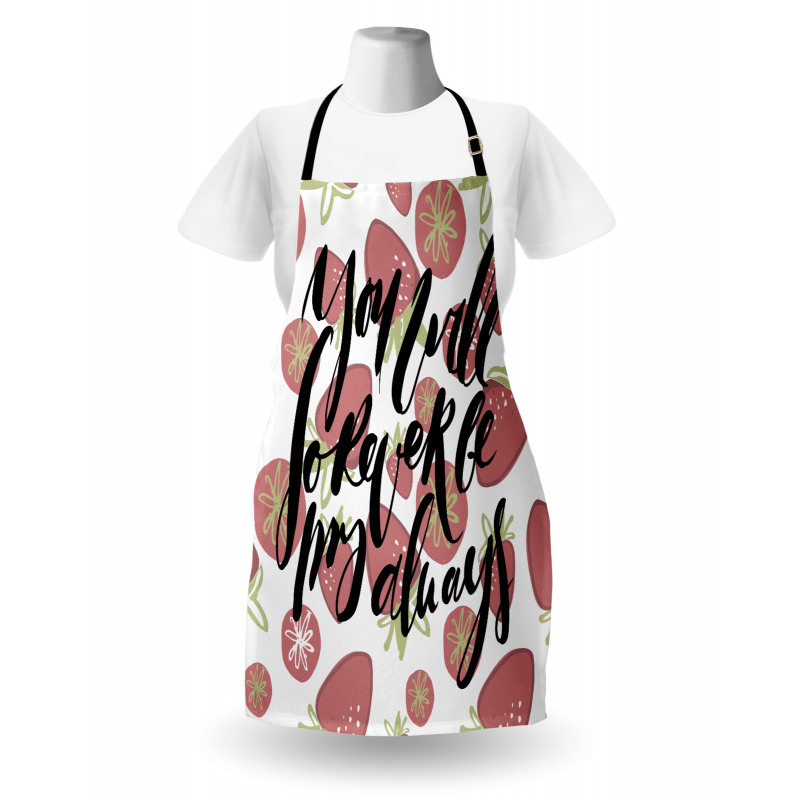 Strawberries Romantic Words Apron