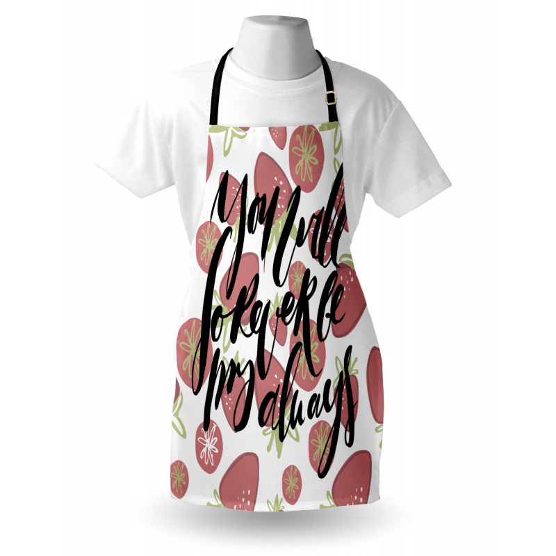 Strawberries Romantic Words Apron