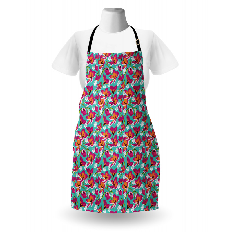 Exotic Floral Repetition Apron