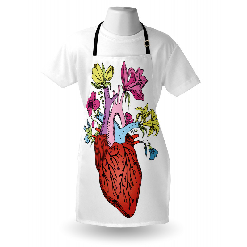 Vivid Flora Human Heart Apron