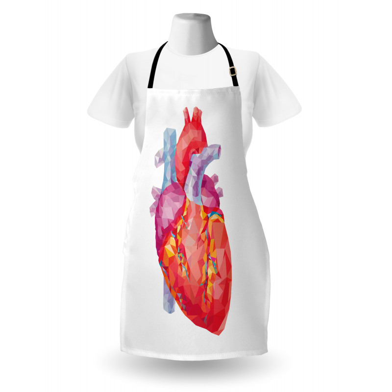 Polygon Art Human Heart Apron