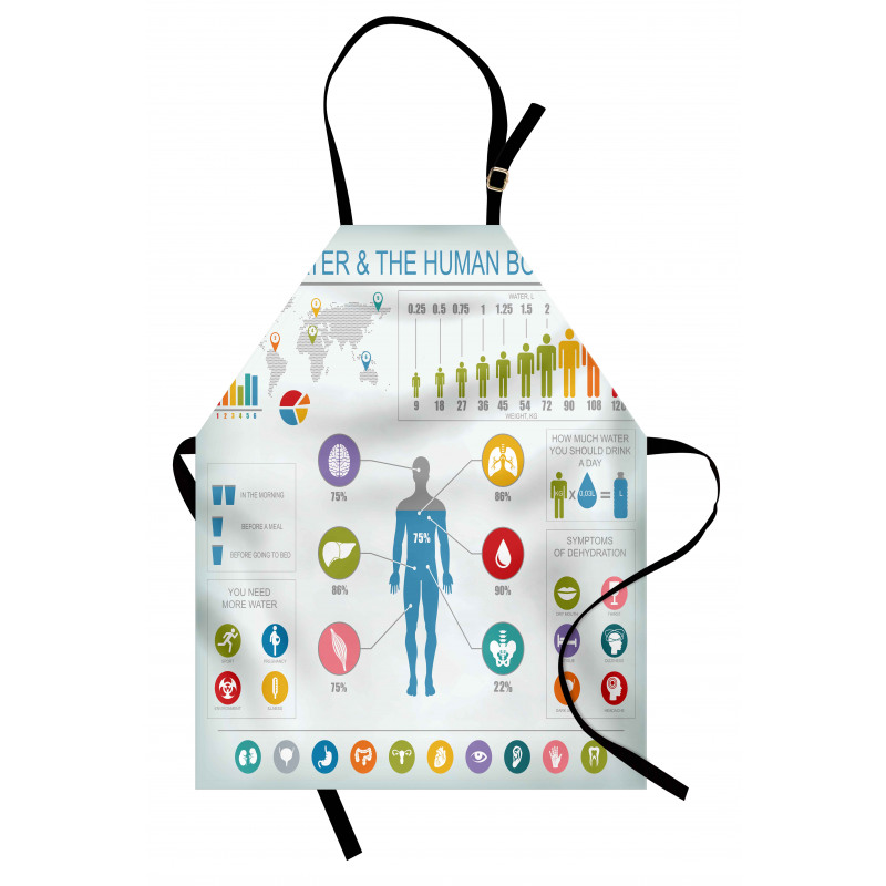 Water and Human Body Info Apron