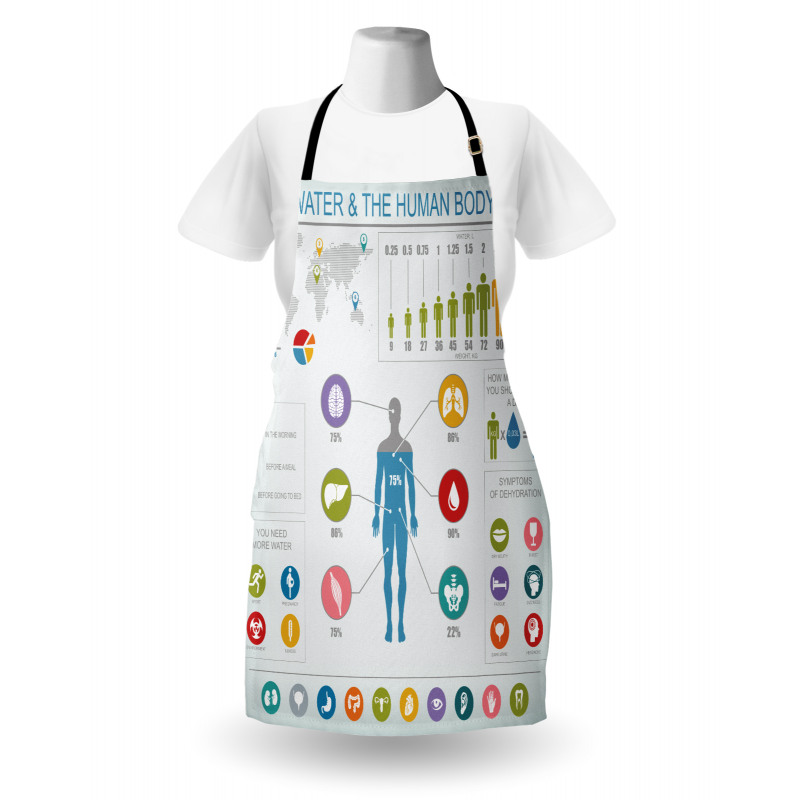 Water and Human Body Info Apron