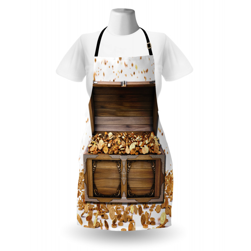 Wealth Themed Gold Coins Apron