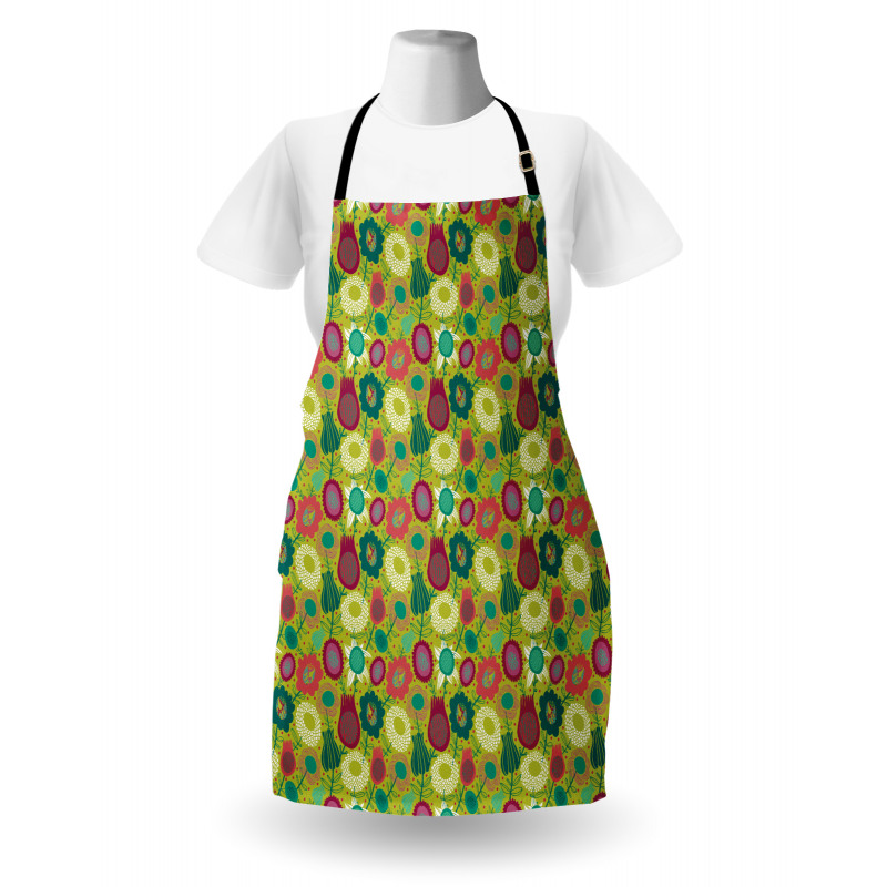 Abstract Vivid Flora Petals Apron