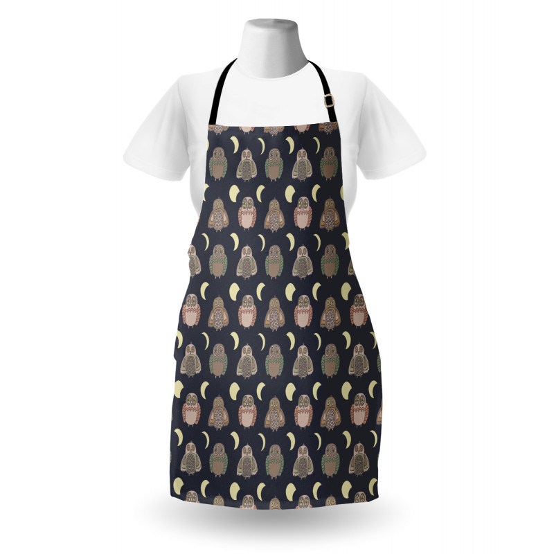 Abstract Owls and Crescent Apron