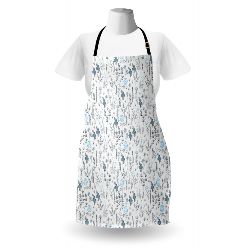 Delicate Plants Flowers Apron