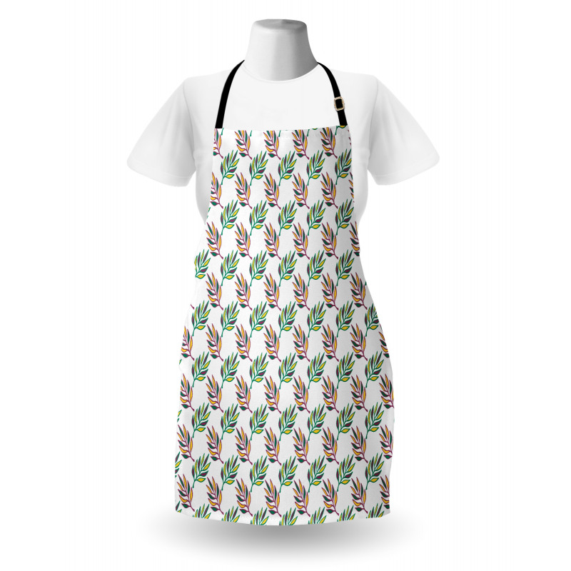 Symmetric Colorful Leaves Apron