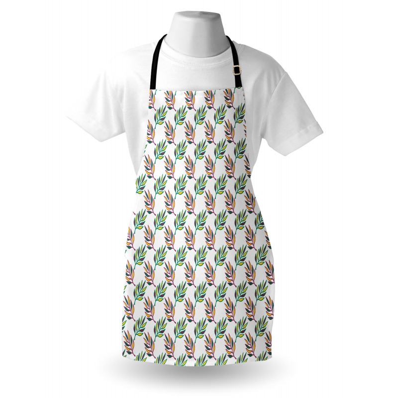 Symmetric Colorful Leaves Apron