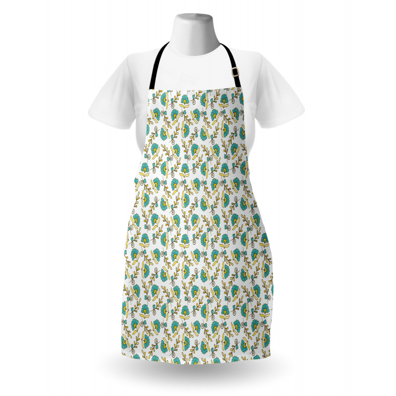 Repeating Floral Art Apron