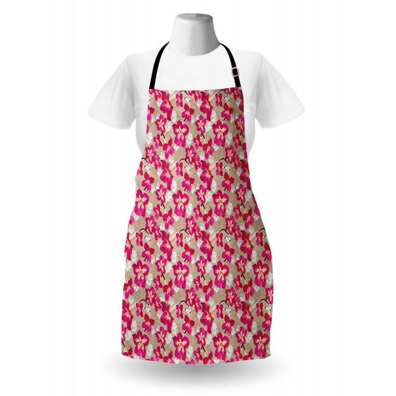 Nostalgic Hibiscus Flowers Apron