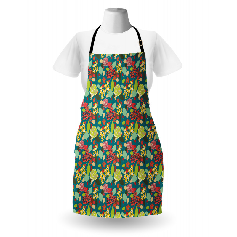 Vibrant Colored Flowers Apron