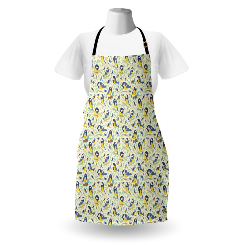 Pine Cones and Leaves Doodle Apron