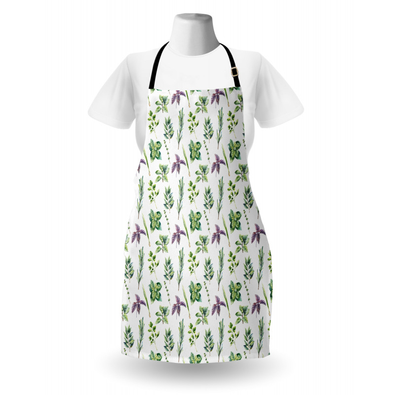 Watercolor Style Foliage Apron