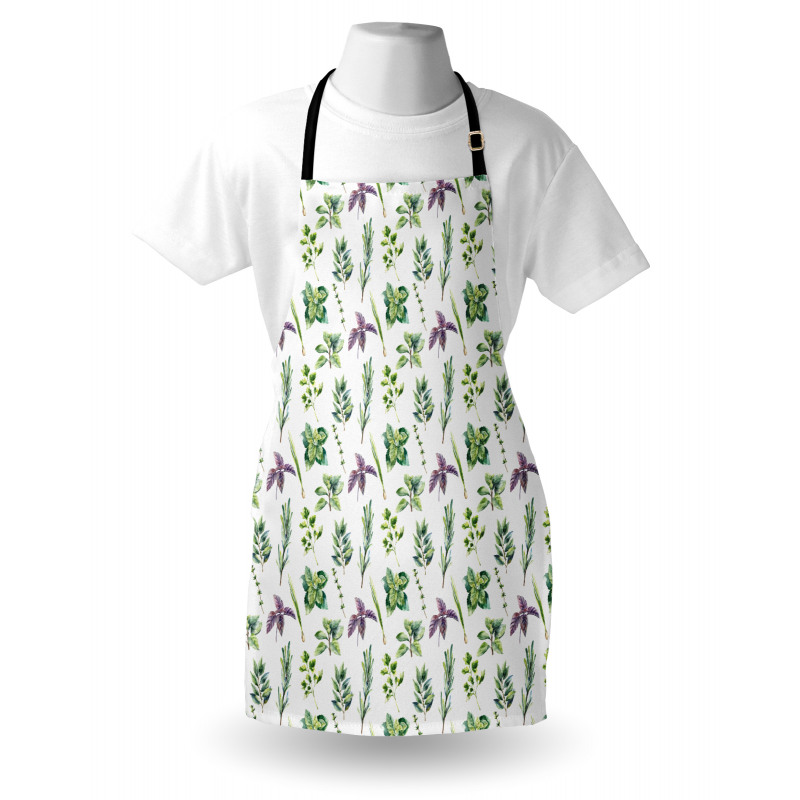 Watercolor Style Foliage Apron