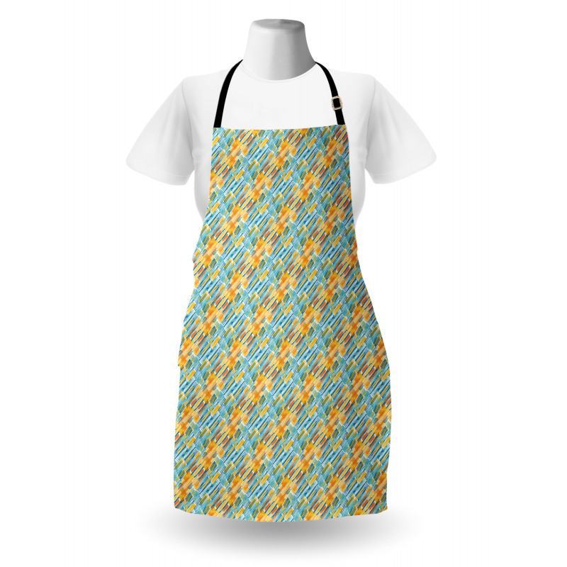 Brush Marks with Stripes Apron