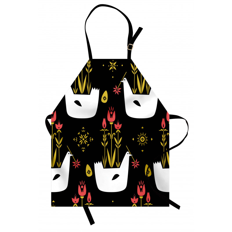 Chickens Eggs and Flowers Apron