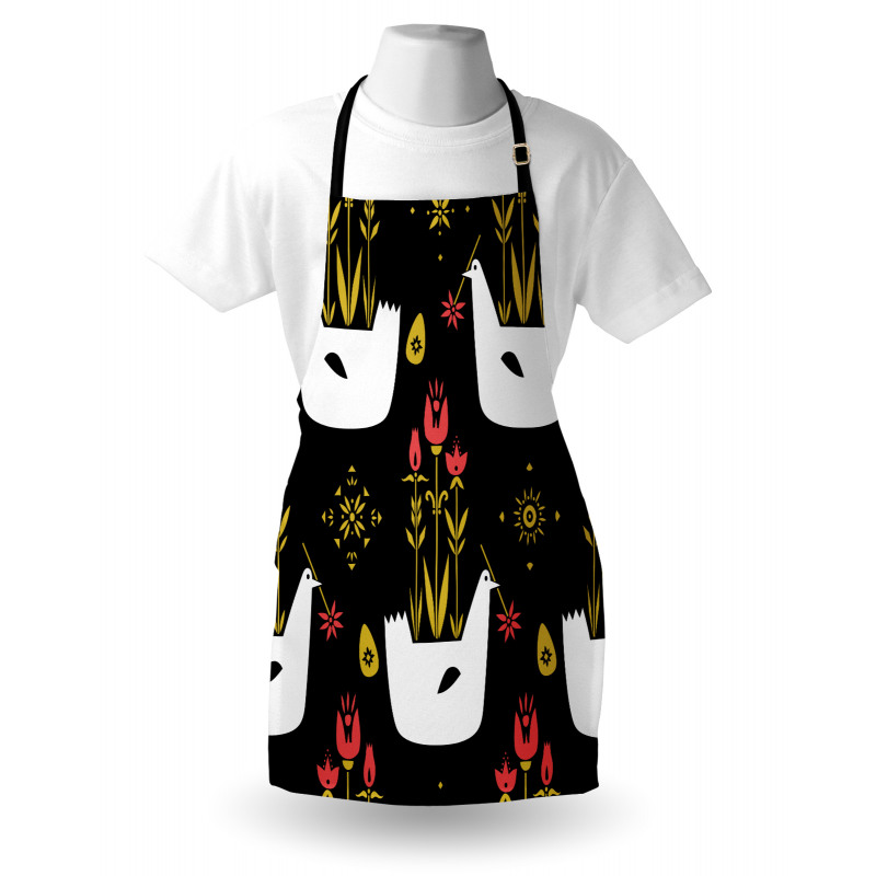 Chickens Eggs and Flowers Apron
