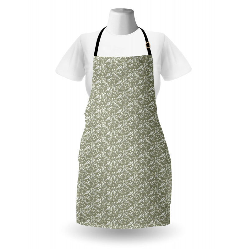 Abstract Banana Leaves Apron