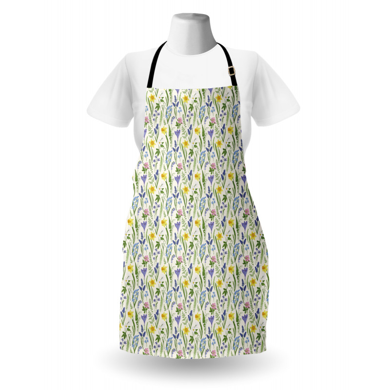 Rural Meadow Garden Flowers Apron