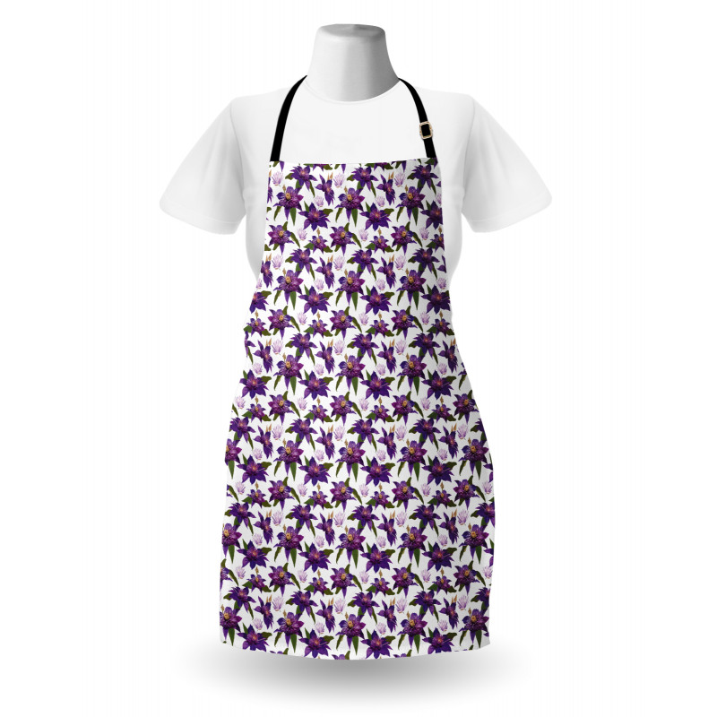 Clematis Blossoms Look Apron