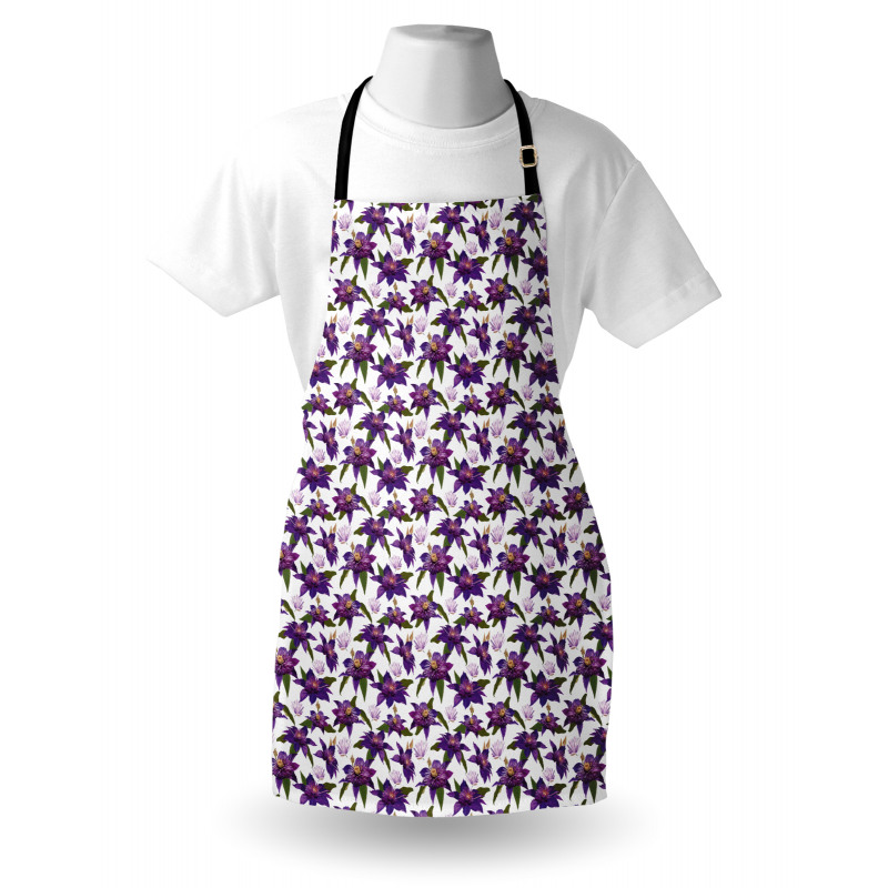 Clematis Blossoms Look Apron