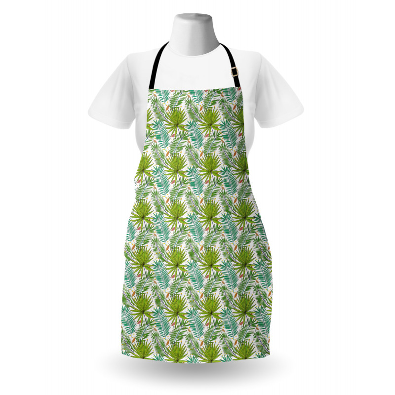 Fern Leaves Sketch Style Apron