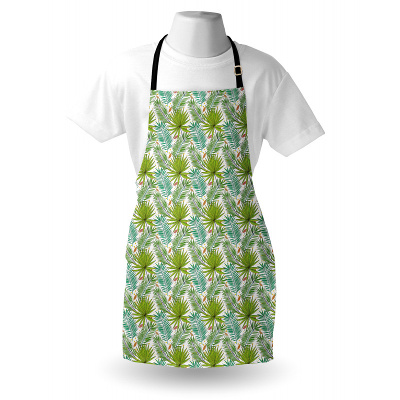 Fern Leaves Sketch Style Apron