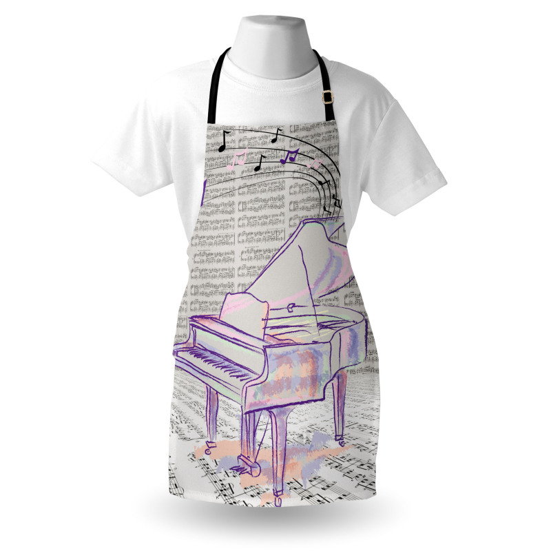Hand Drawn Doodle Musical Apron