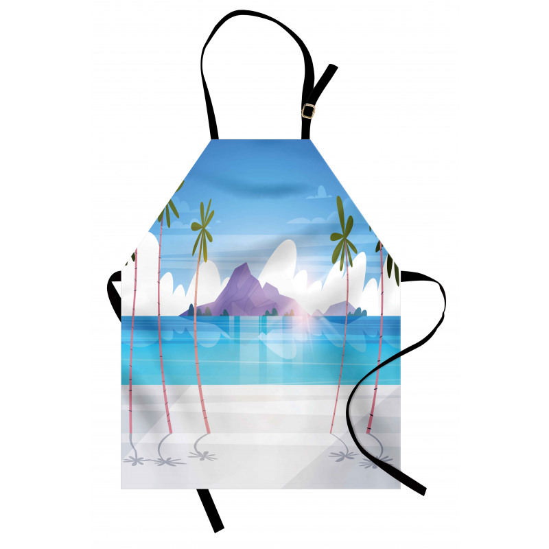 Summer Seaside with Palms Apron